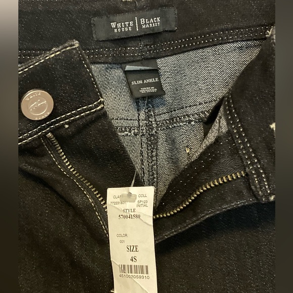 WHBM Black Slim Jeans, Size 4S - Picture 7 of 7